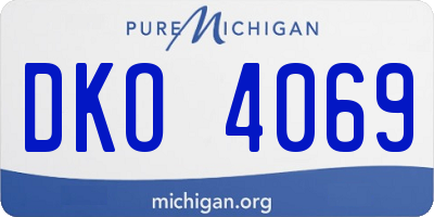 MI license plate DKO4069