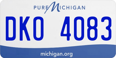 MI license plate DKO4083