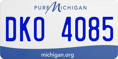 MI license plate DKO4085