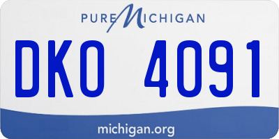 MI license plate DKO4091