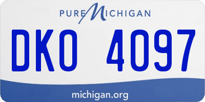 MI license plate DKO4097