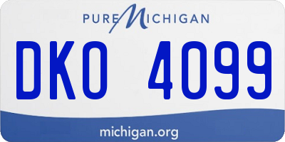 MI license plate DKO4099