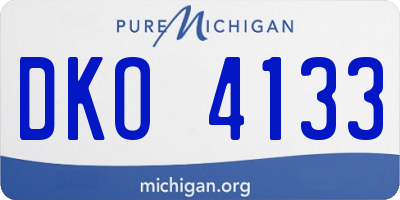 MI license plate DKO4133