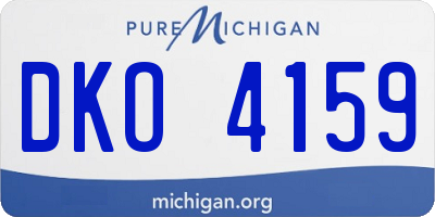 MI license plate DKO4159