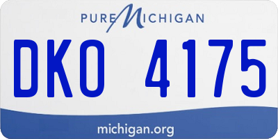 MI license plate DKO4175