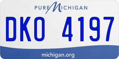 MI license plate DKO4197