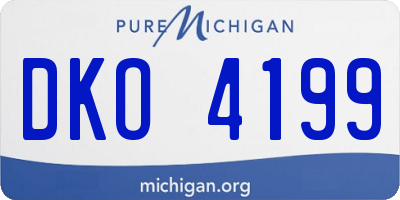 MI license plate DKO4199