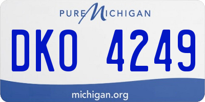 MI license plate DKO4249