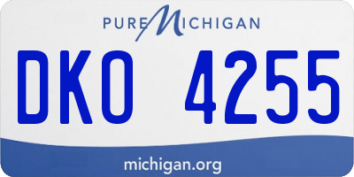 MI license plate DKO4255