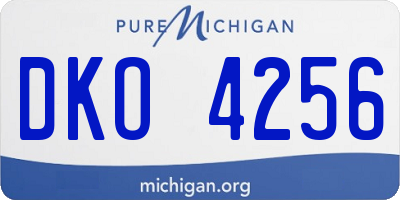 MI license plate DKO4256