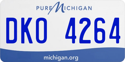 MI license plate DKO4264