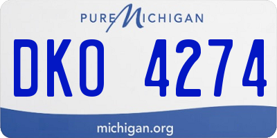 MI license plate DKO4274