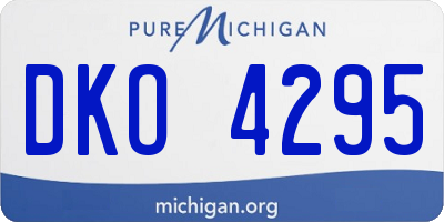 MI license plate DKO4295