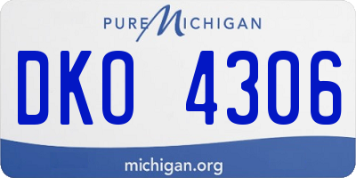 MI license plate DKO4306