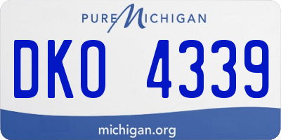 MI license plate DKO4339