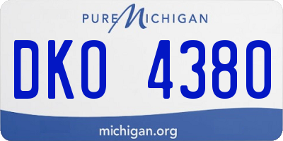 MI license plate DKO4380