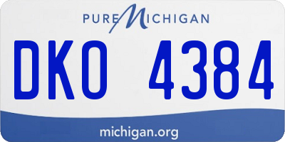 MI license plate DKO4384