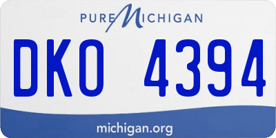 MI license plate DKO4394