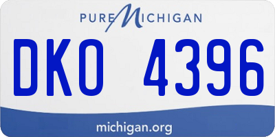 MI license plate DKO4396