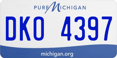 MI license plate DKO4397