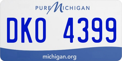 MI license plate DKO4399