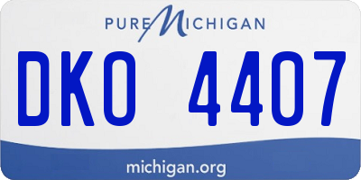 MI license plate DKO4407