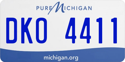 MI license plate DKO4411