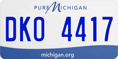 MI license plate DKO4417
