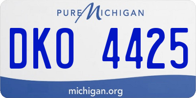 MI license plate DKO4425