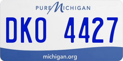 MI license plate DKO4427