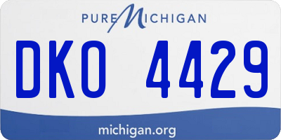 MI license plate DKO4429