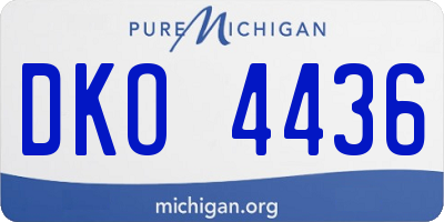 MI license plate DKO4436
