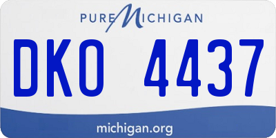 MI license plate DKO4437