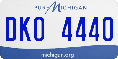 MI license plate DKO4440
