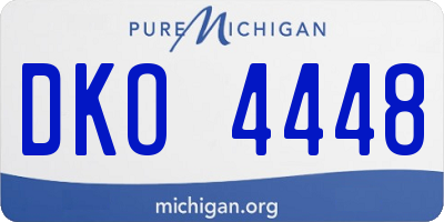MI license plate DKO4448
