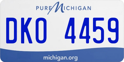 MI license plate DKO4459
