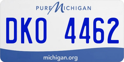 MI license plate DKO4462