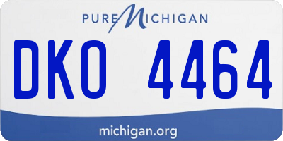 MI license plate DKO4464
