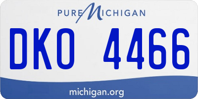 MI license plate DKO4466