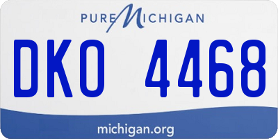 MI license plate DKO4468