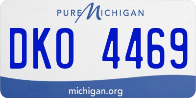 MI license plate DKO4469