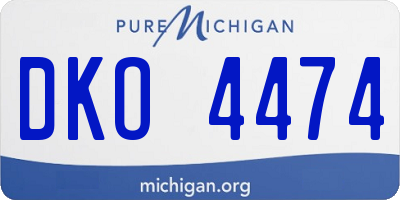 MI license plate DKO4474