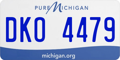 MI license plate DKO4479