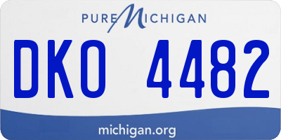 MI license plate DKO4482