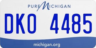 MI license plate DKO4485