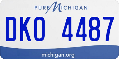 MI license plate DKO4487