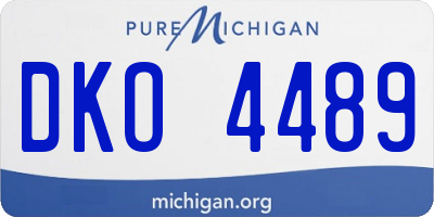 MI license plate DKO4489