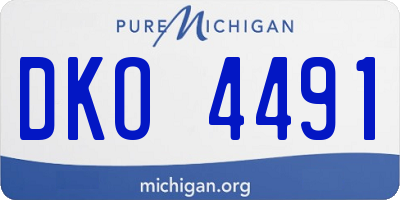 MI license plate DKO4491