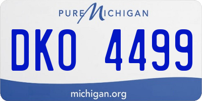MI license plate DKO4499