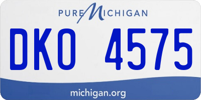 MI license plate DKO4575